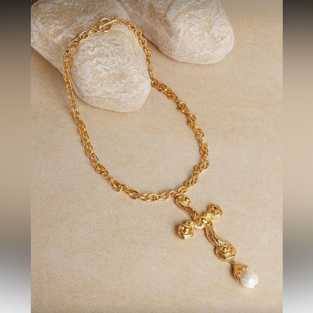 Statement Cross Necklace A1523 - image 1